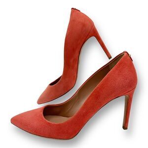Hugo Boss Orange Suede Pointed Toe Stiletto Pumps EUR 40 US 9.5